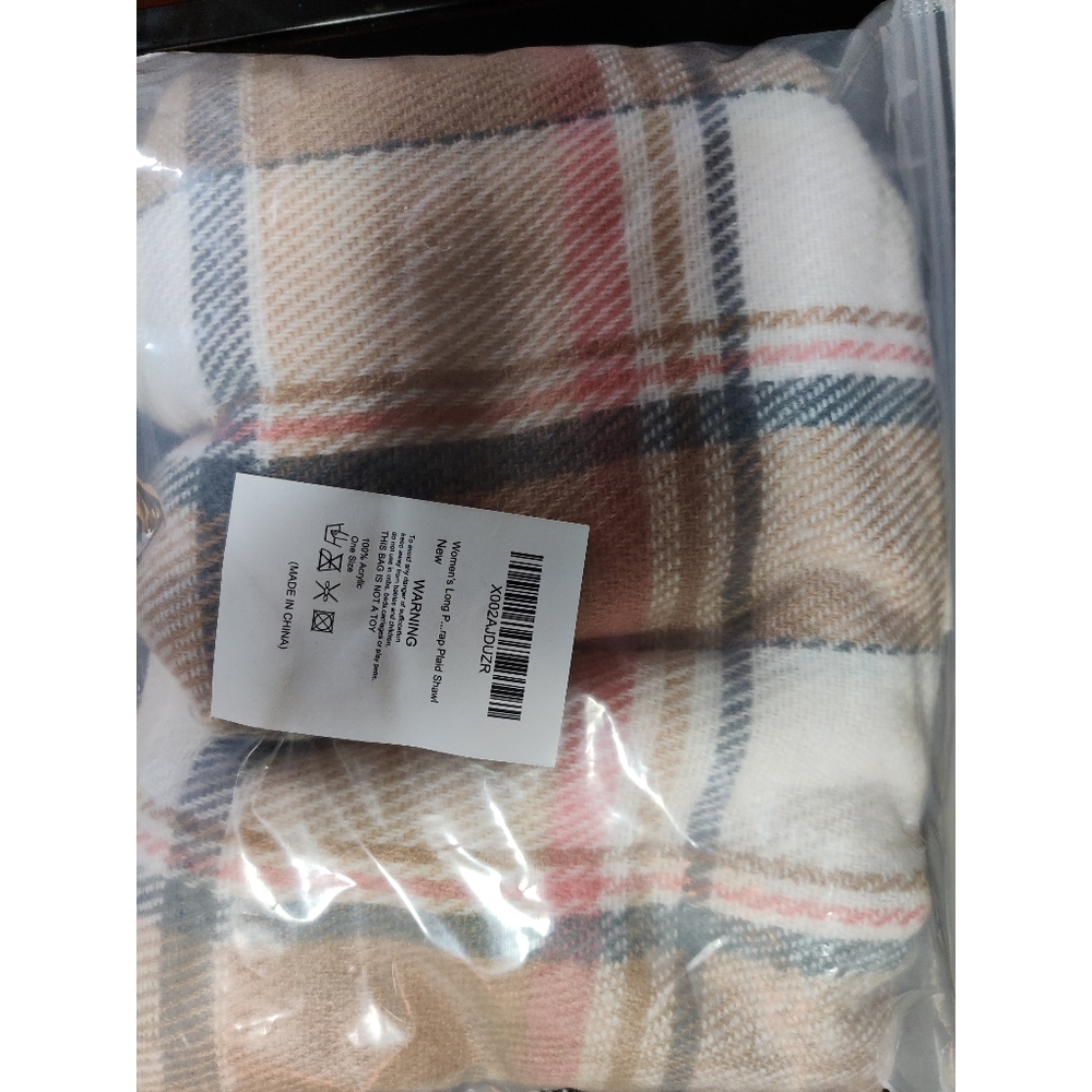Scarf Shawl Multicolor Plaid - Picture 10 of 10